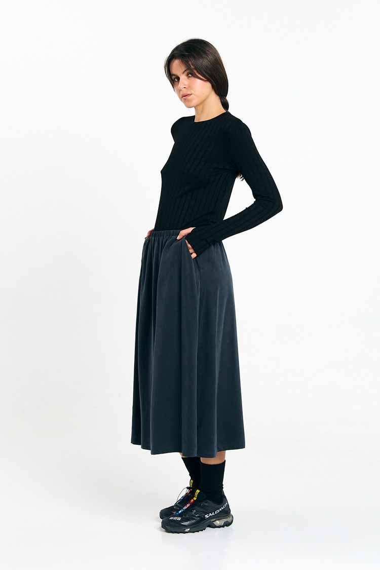 SUITE13LAB womens vegan Skirt Ferro Black