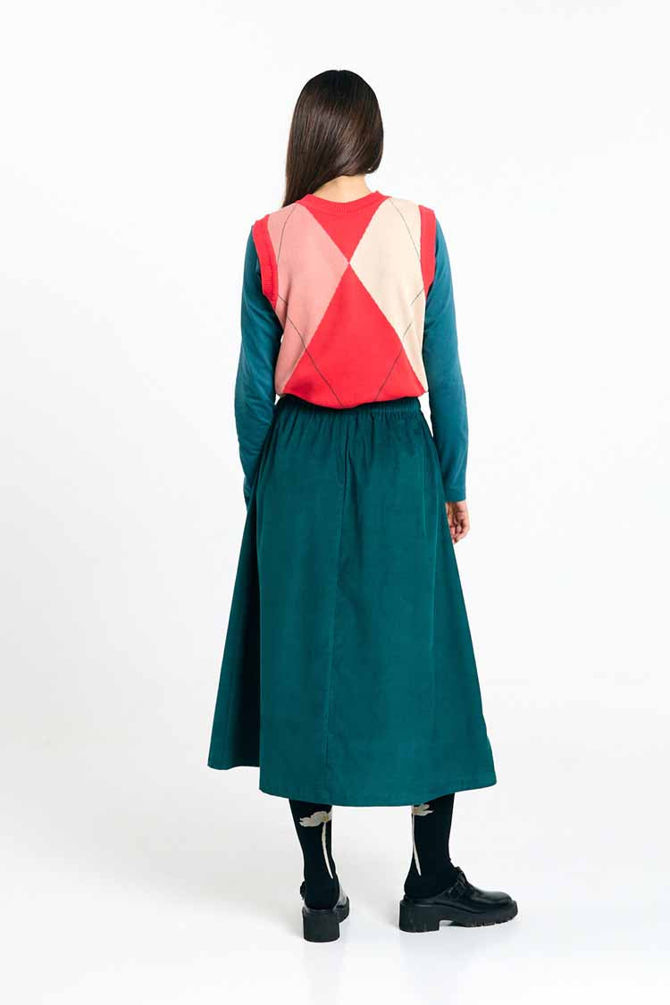 SUITE13LAB womens vegan Skirt Dax Deep Green