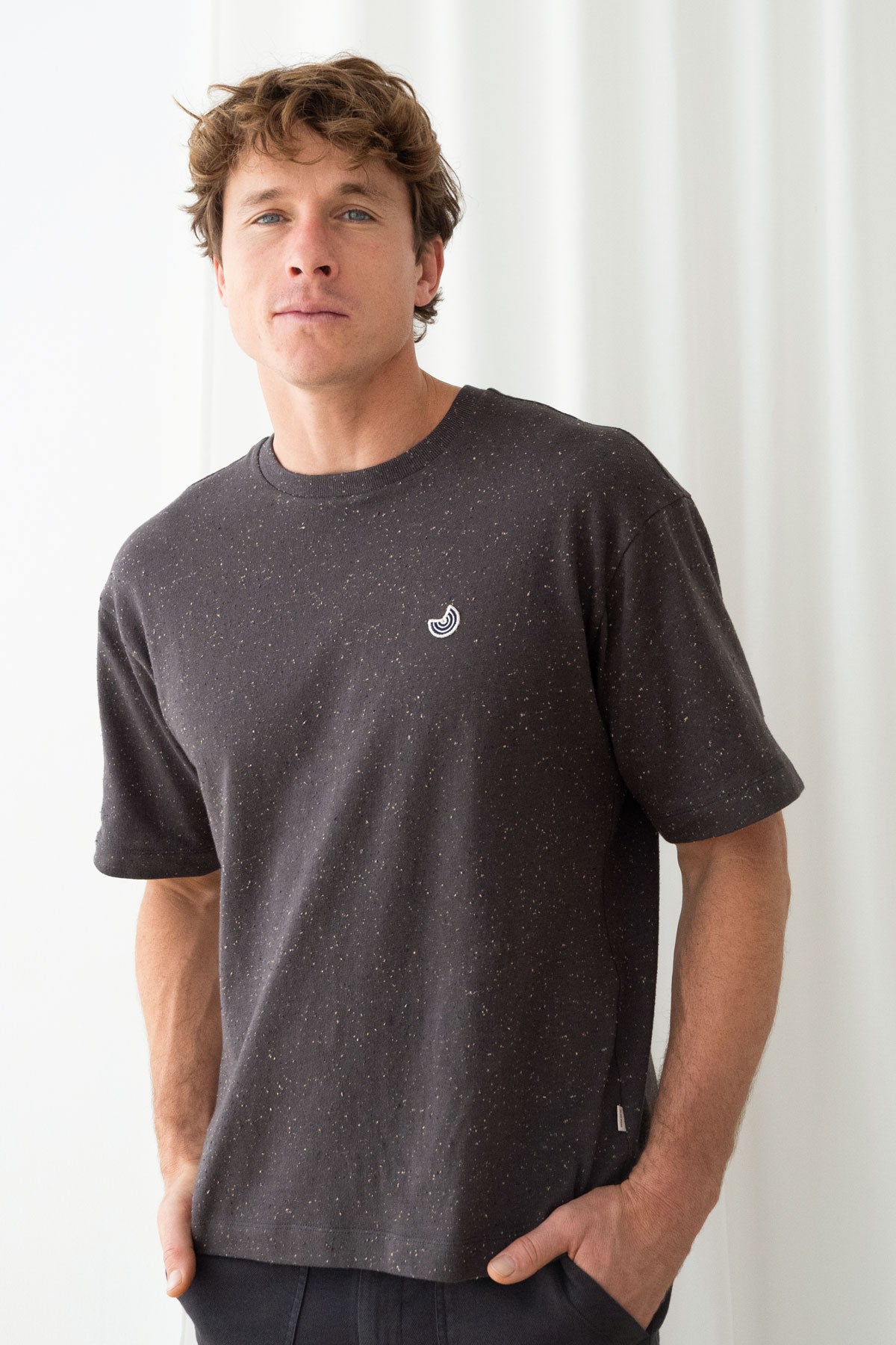 TWOTHIRDS Herren vegan T-Shirt George Bay Dark Sand Neps