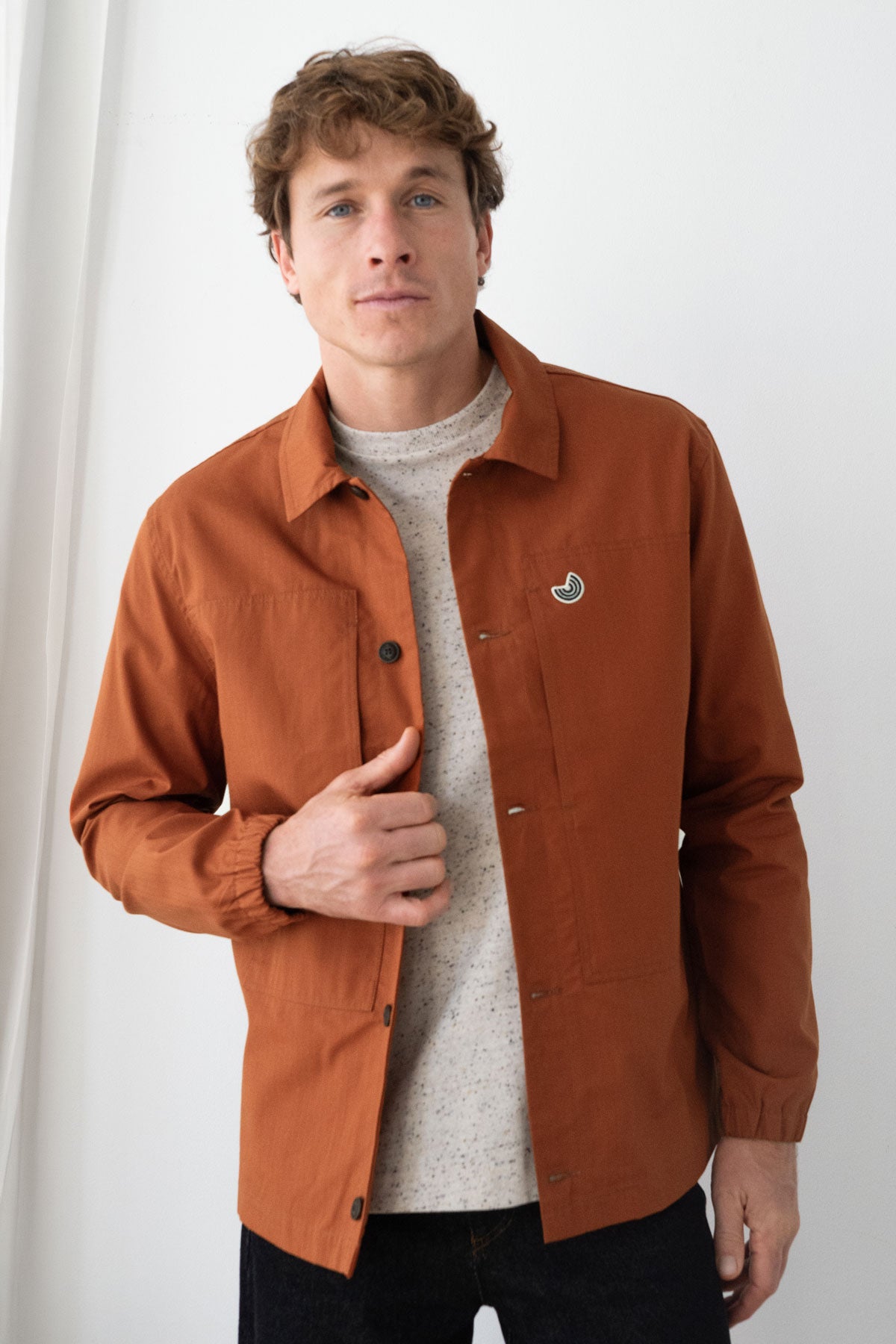 TWOTHIRDS Herren vegan Overshirt Pollock Umber Orange