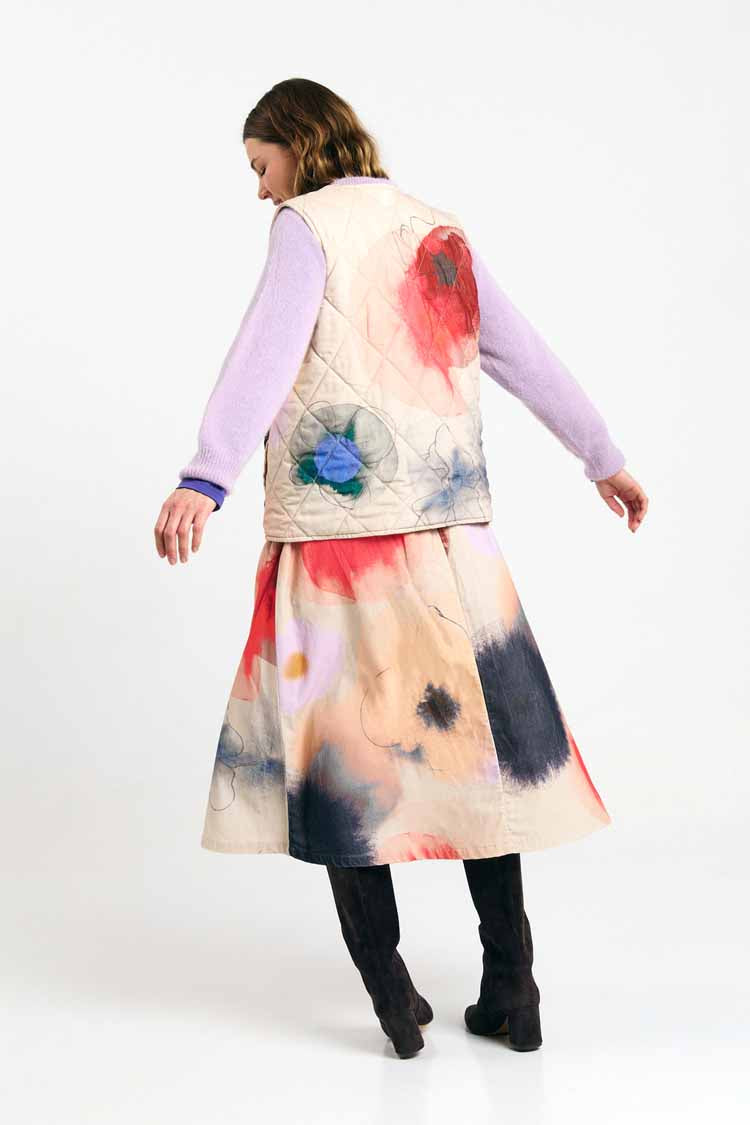 SUITE13LAB womens vegan Skirt Dax Print Garden