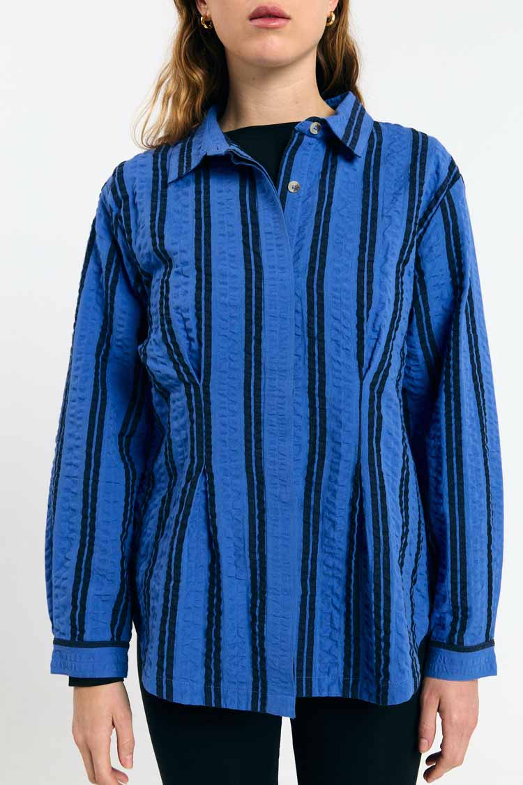 SUITE13LAB womens vegan Shirt Tui Stripes Blue