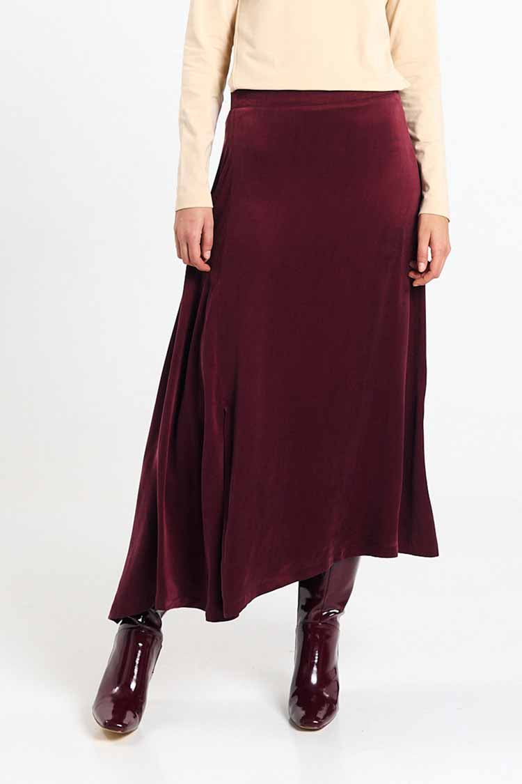 SUITE13LAB womens vegan Skirt Joe Burgundy
