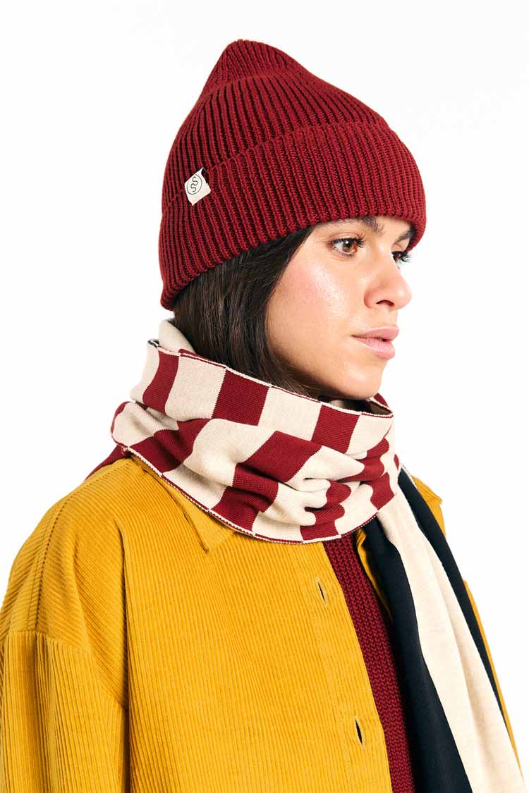 SUITE13LAB womens vegan Beanie Zion Brick