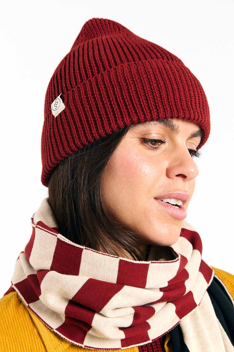 SUITE13LAB womens vegan Beanie Zion Brick