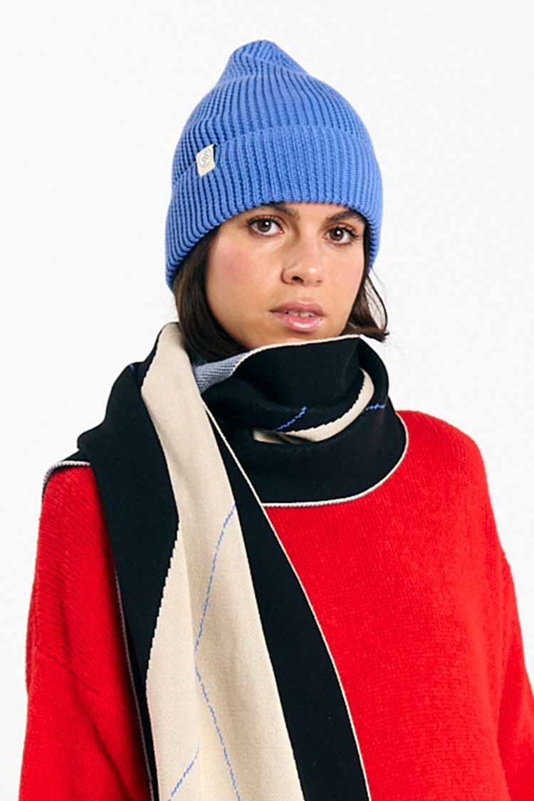 SUITE13LAB womens vegan Beanie Zion Mid Blue