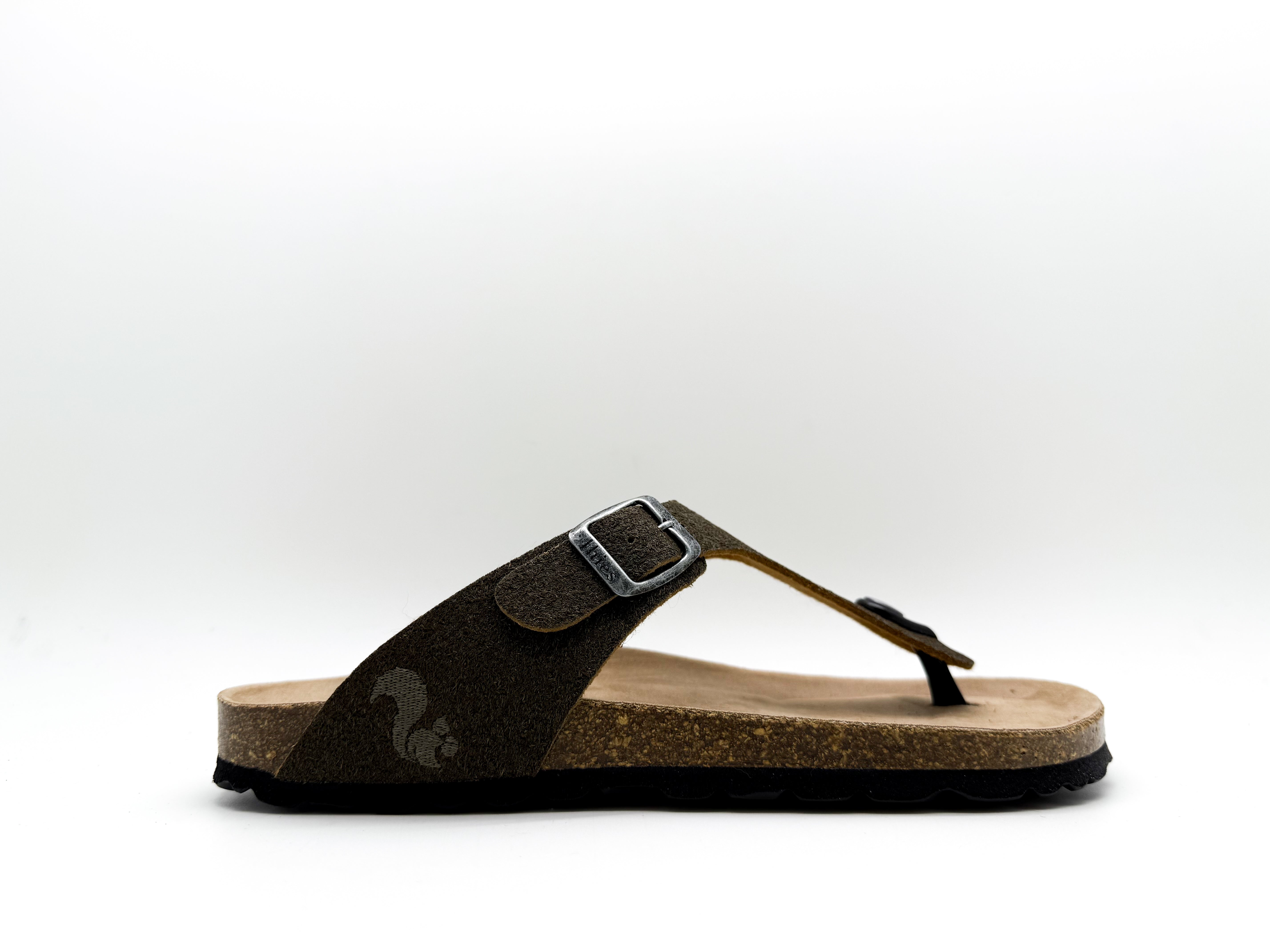 thies womens vegan Sandals Eco Thong Dark Brown