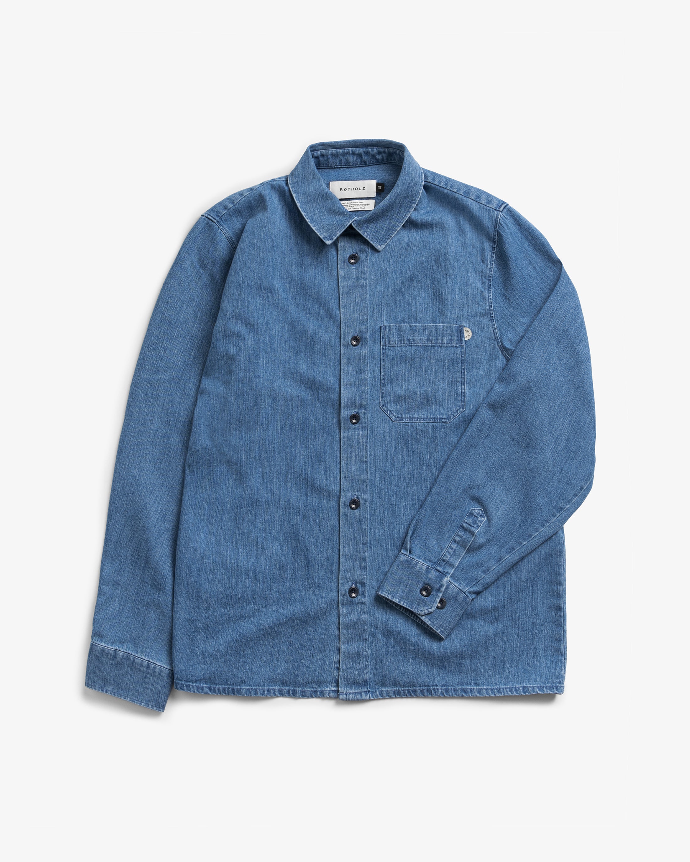 Rotholz womens vegan Shirt Denim Blue