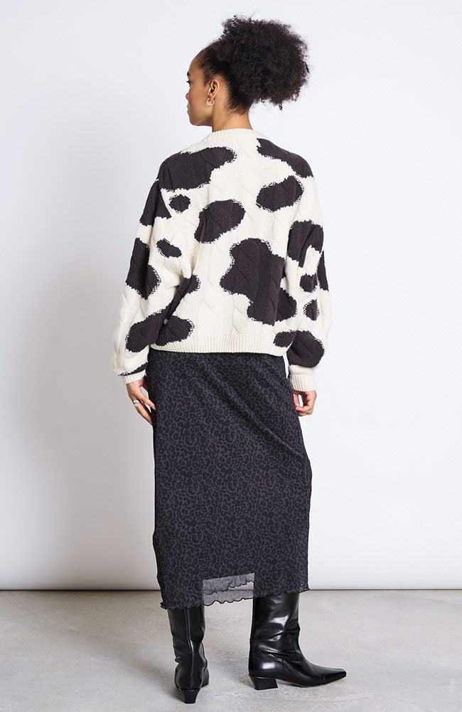 JAN 'N JUNE womens vegan Skirt Smuk Dark Leo