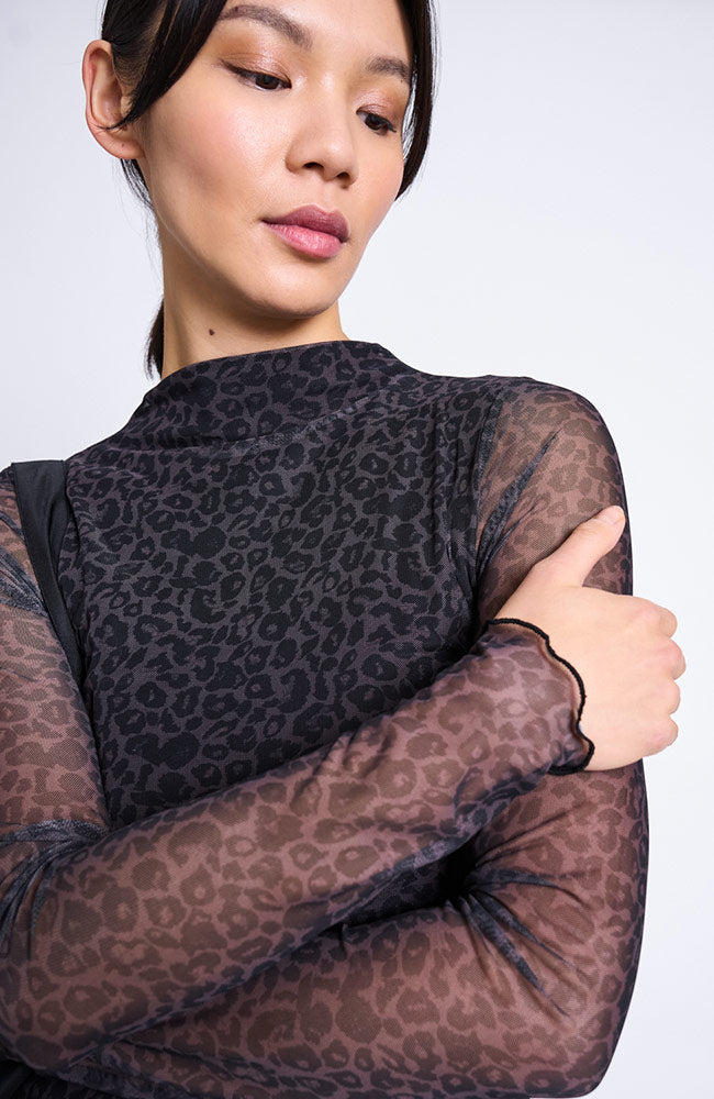 JAN 'N JUNE womens vegan Dress Zaldi Mesh Dark Leo
