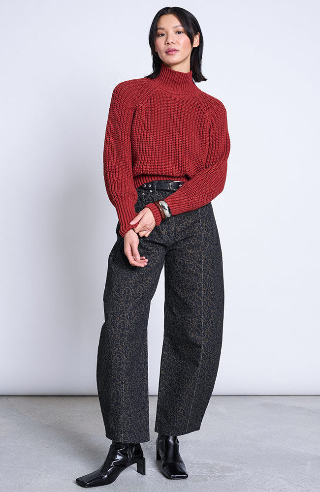 JAN 'N JUNE womens vegan Sweater Ola Red