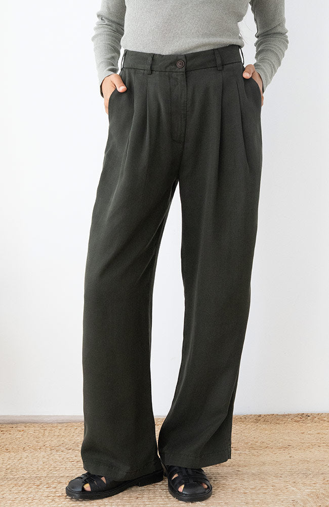 TWOTHIRDS Damen vegan Hose Mesquida Dunkelgr&Atilde;&frac14;n