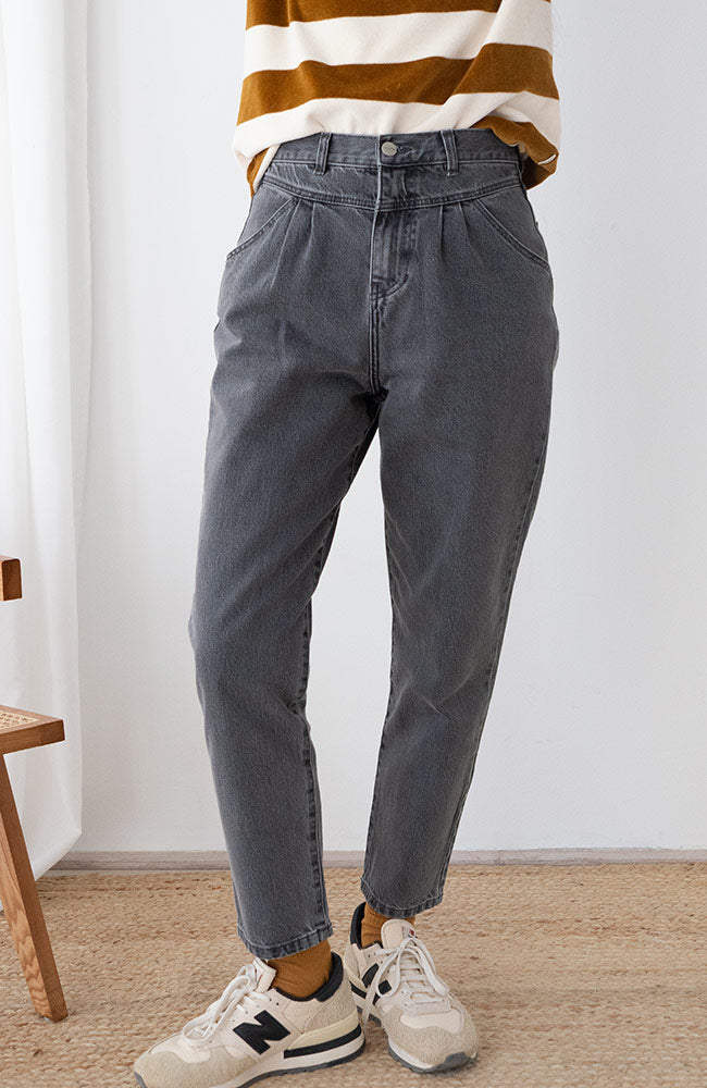 TWOTHIRDS Damen vegan Jeans Kiritibati Dunkelgrau