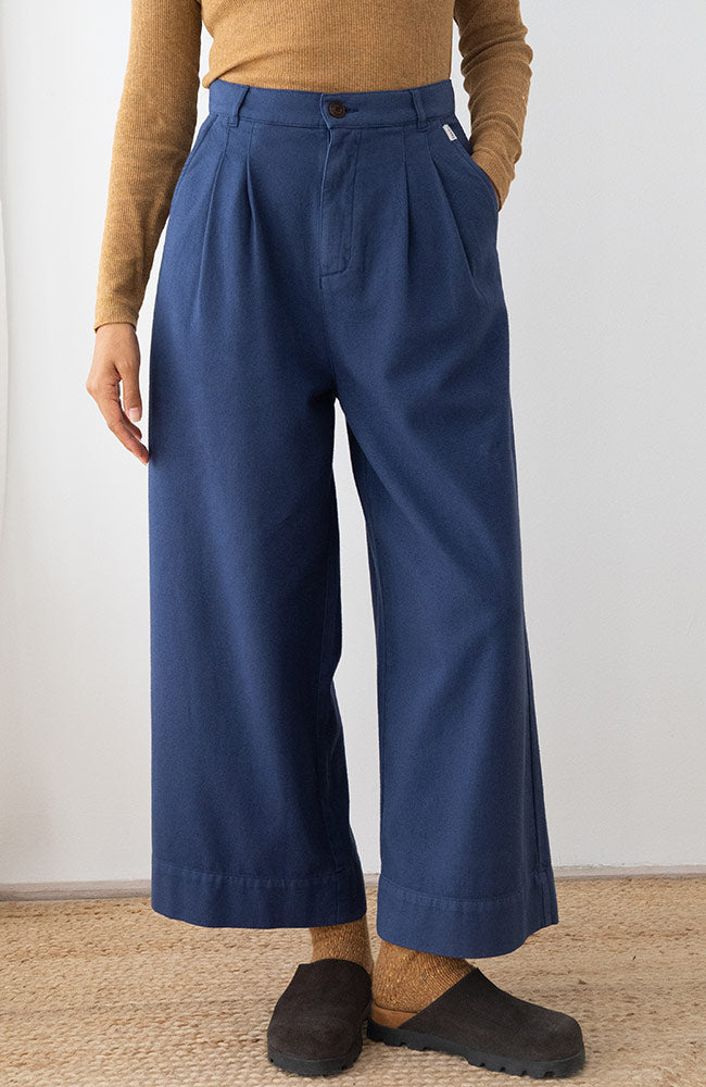 TWOTHIRDS Damen vegan Hose Sandhamn Marineblau