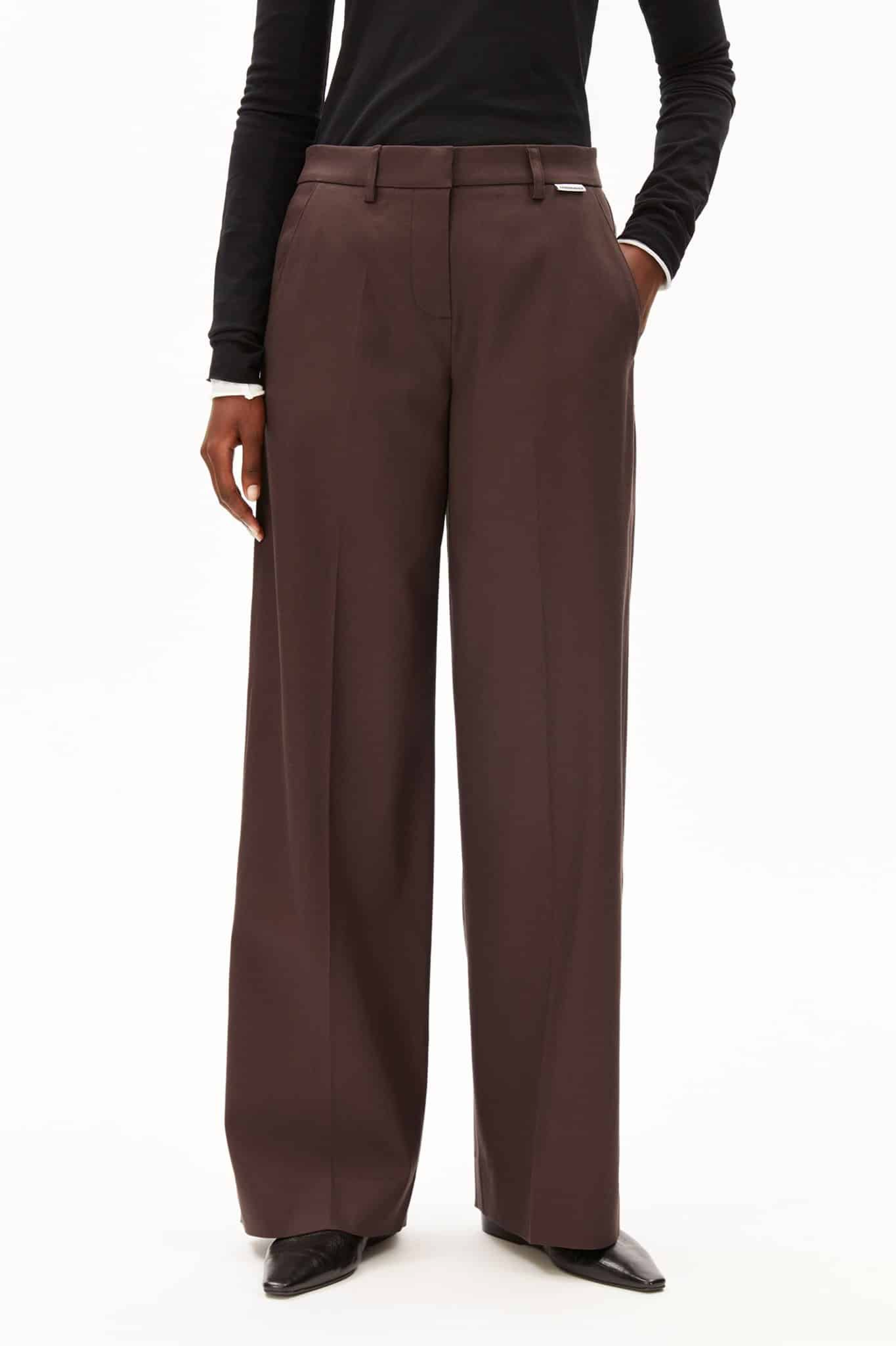 ARMEDANGELS womens vegan Pants Leandraa Brown