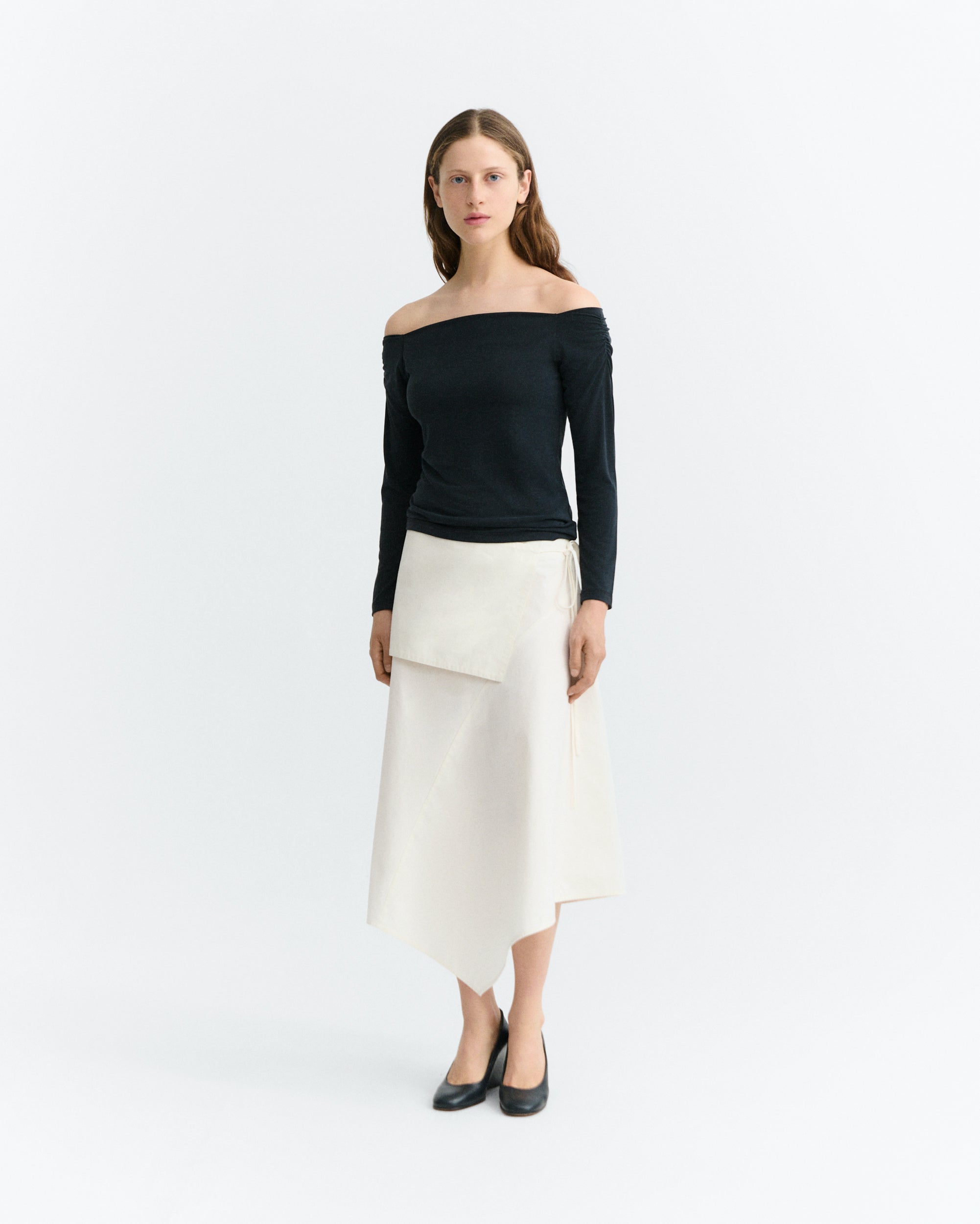 Thinking MU womens vegan Skirt Benita Midi White
