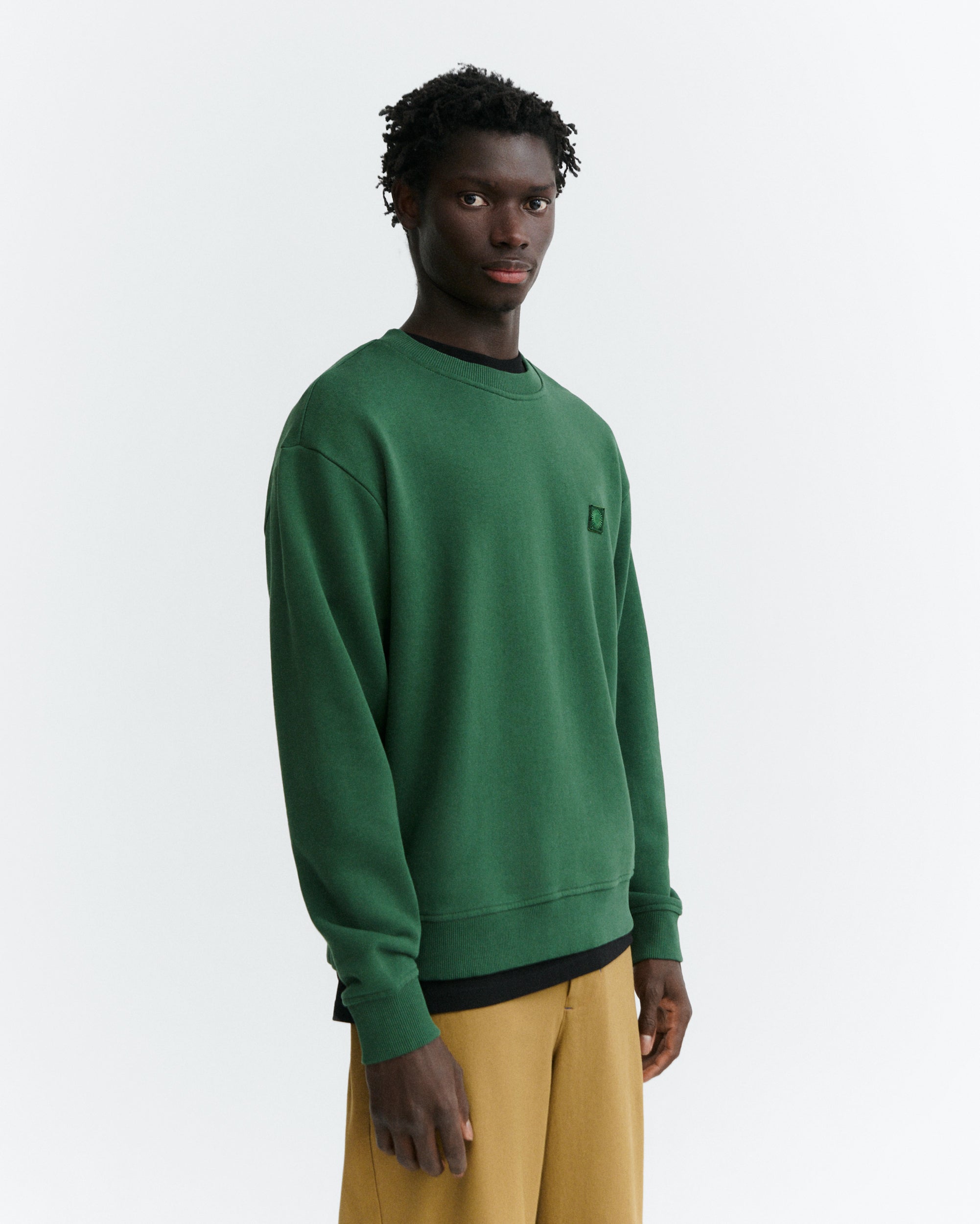 Thinking MU men vegan Sweatshirt Leon Sun Back Green