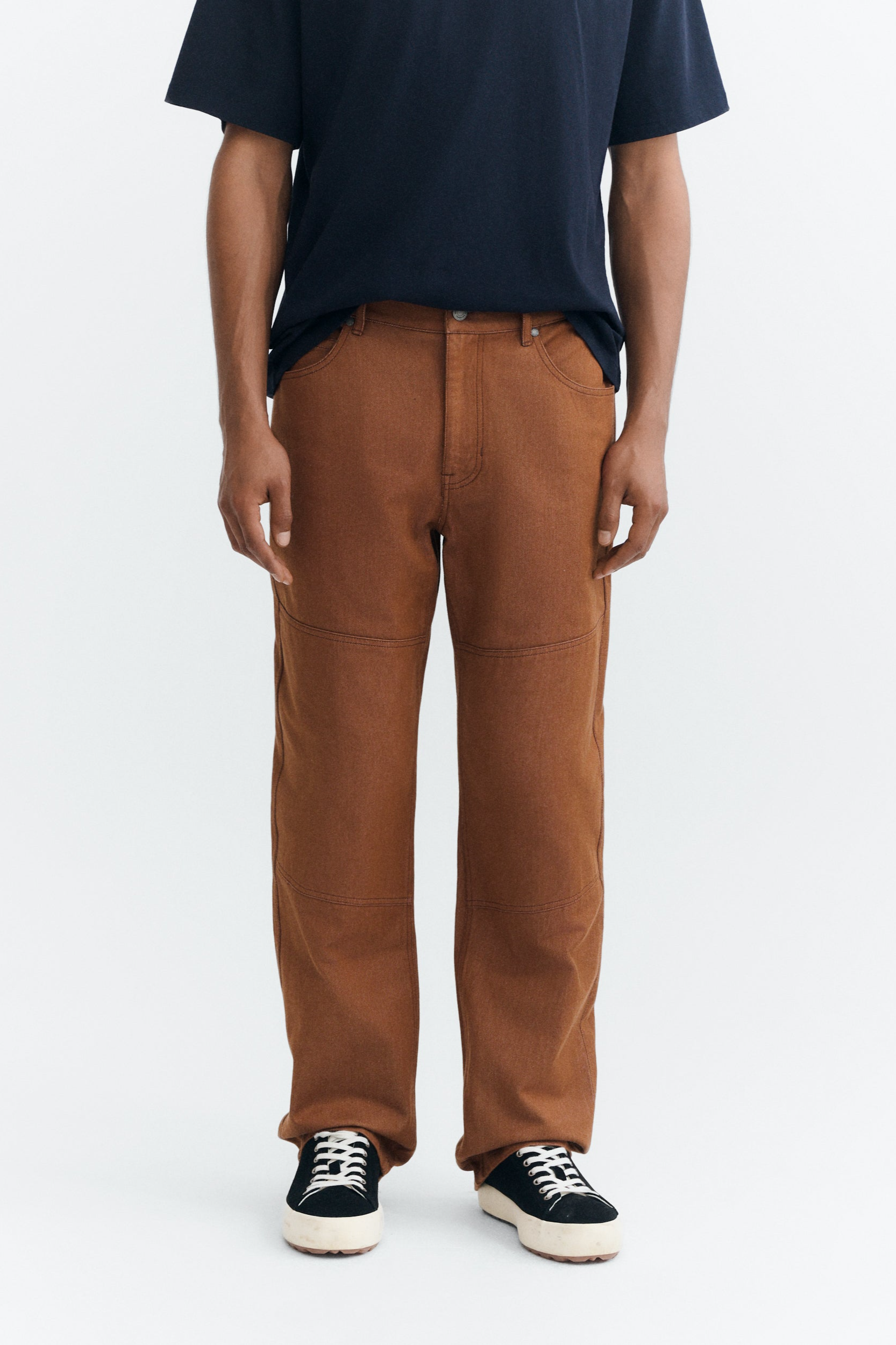 Thinking mu Herren vegan Jeans Stan Naturbraun Gef&Atilde;&curren;rbt