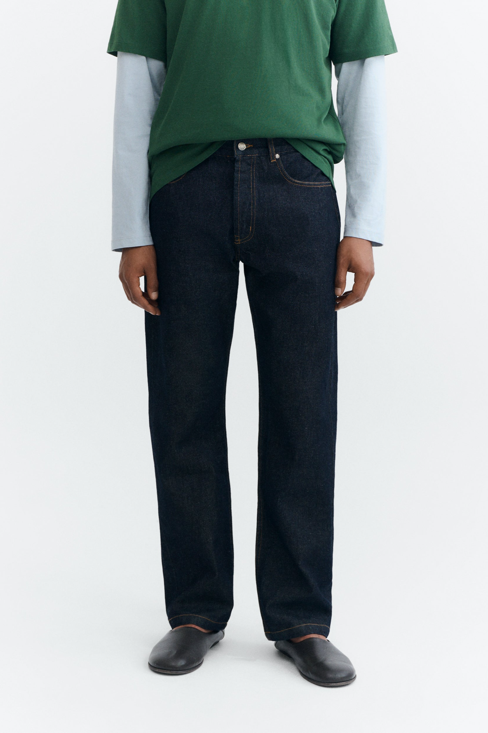 Thinking mu Herren vegan Jeans Larus Gerade Geschnitten Blau