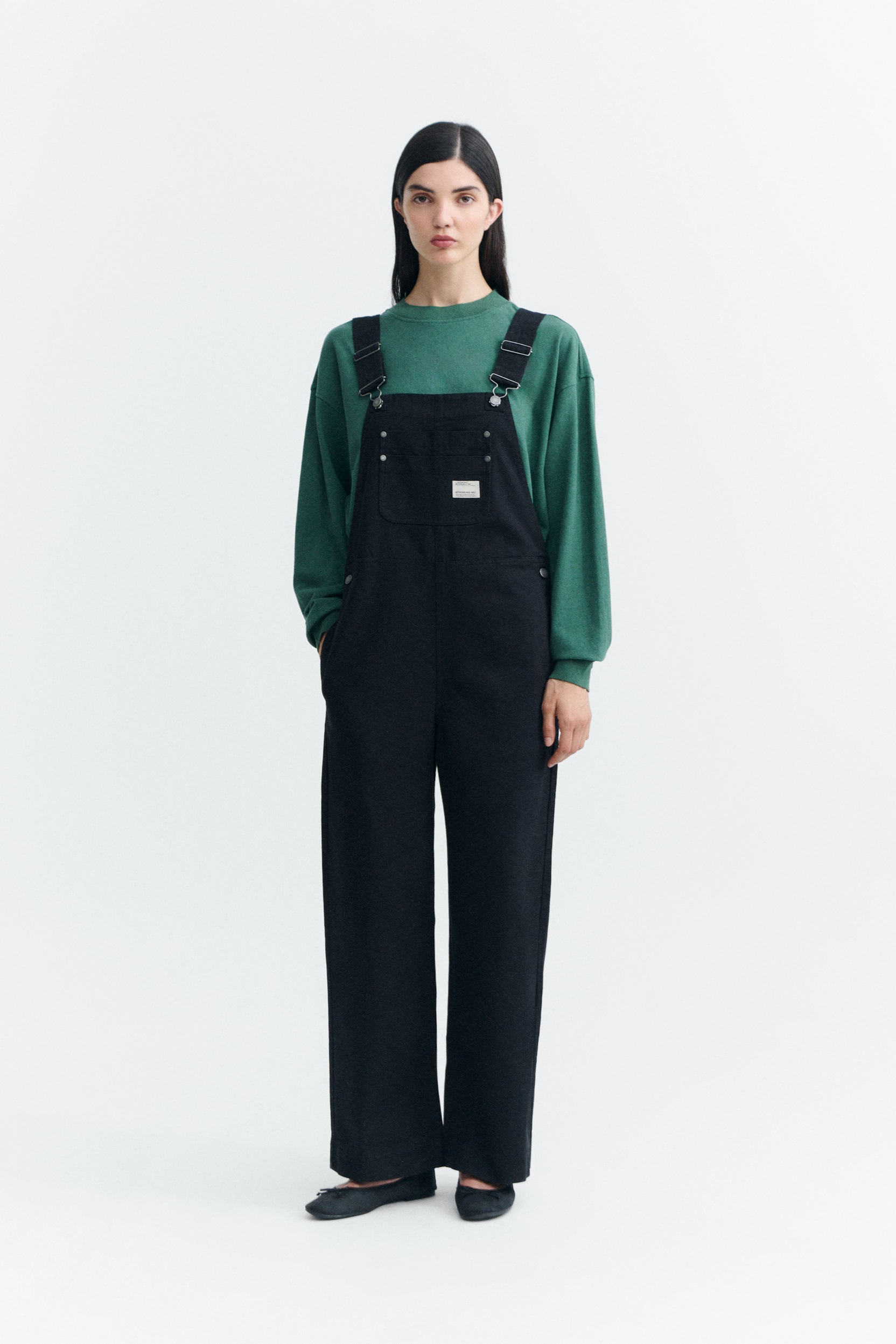 Thinking mu Damen vegan Jumpsuit Lume Schwarz