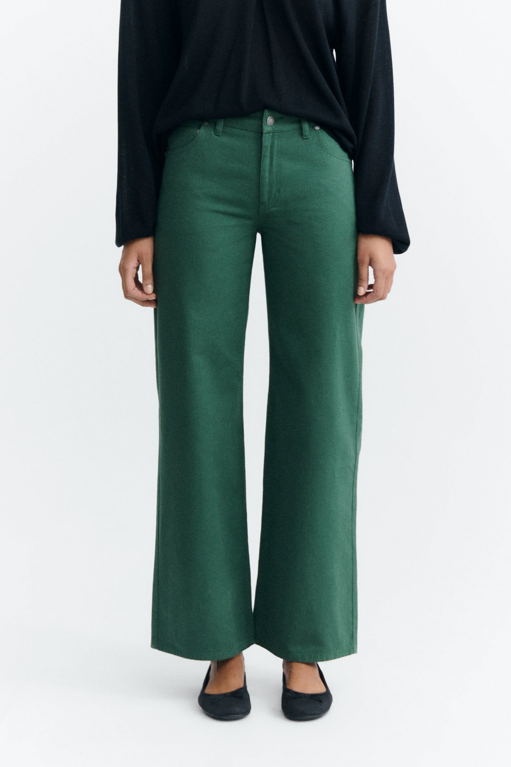 Thinking mu Damen vegan Hose Kettan Handbestickt Niedrige Leibh&Atilde;&para;he, Gr&Atilde;&frac14;n