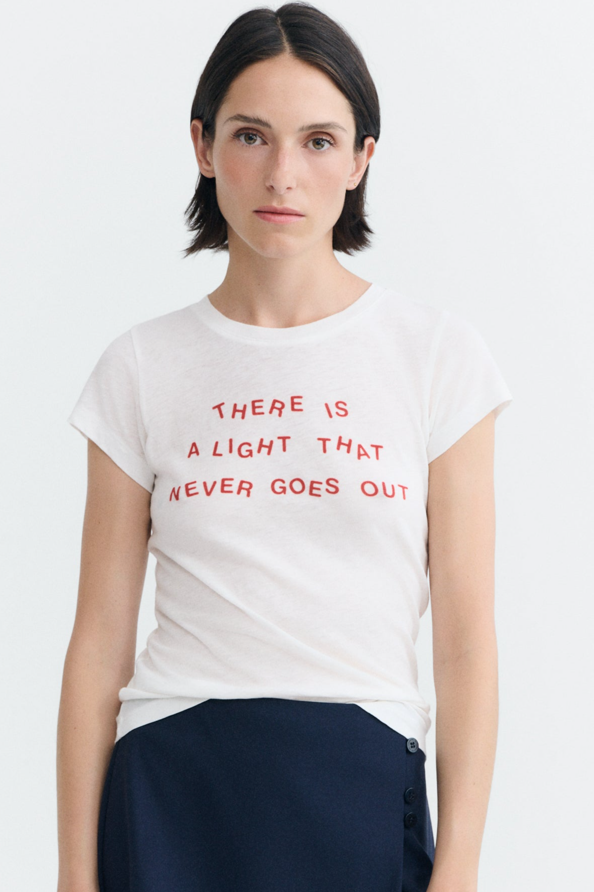Thinking mu Damen vegan T-Shirt Mirna Schmal Geschnitten Wei&Atilde;Ÿ