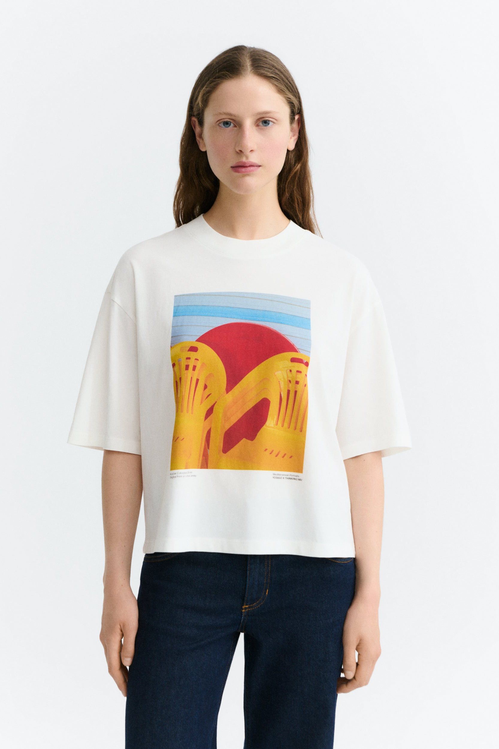 Thinking mu Damen vegan T-Shirt Yosigo Oversize-Schnitt F&Atilde;&frac14;r Den Abend, Lena White