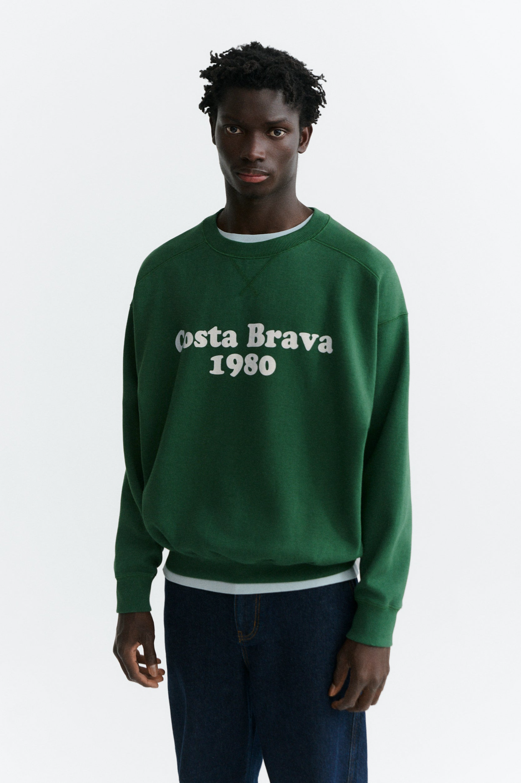 Thinking mu Herren vegan Sweatshirt Jadewon Costa Brava Dunkelgr&Atilde;&frac14;n