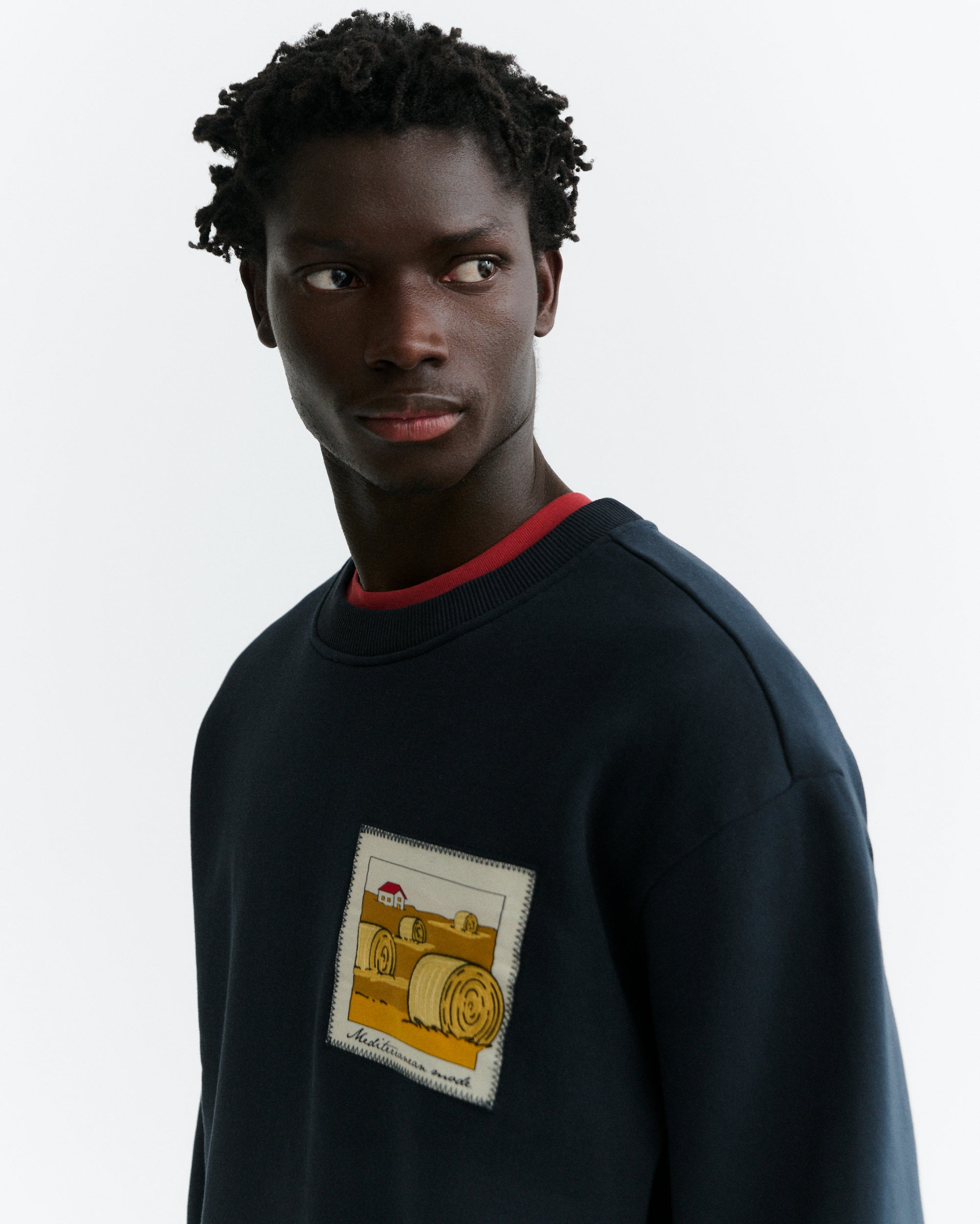 Thinking MU men vegan Sweatshirt Straw Camp Leon Navy