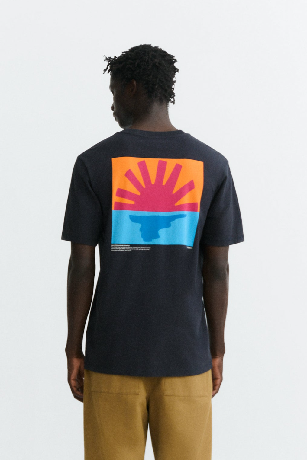 Thinking mu Herren vegan T-Shirt Mediterranean Sunrise In Zach Navy