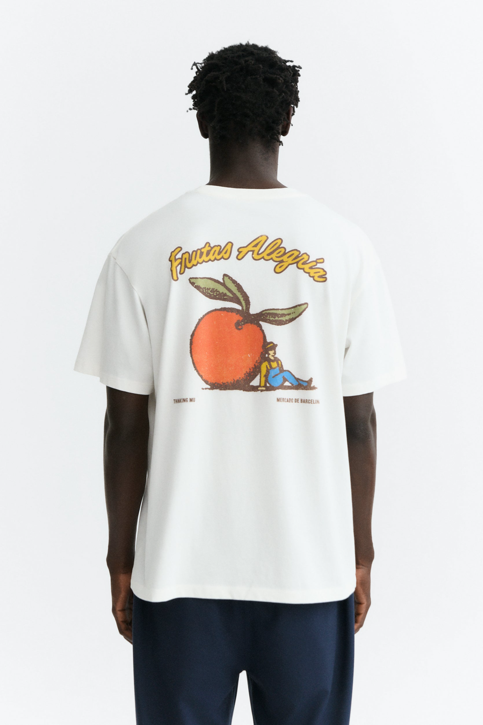 Thinking mu Herren vegan T-Shirt Aaron Fruit Wei&Atilde;Ÿ