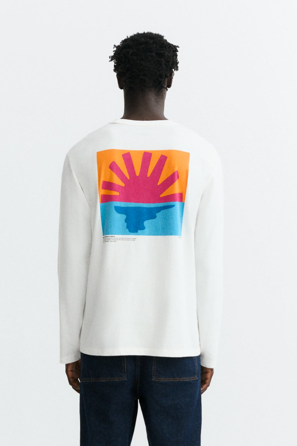 Thinking mu Herren vegan T-Shirt Mediterranean Sunrise Von Emilio Lang&Atilde;&curren;rmelig Wei&Atilde;Ÿ