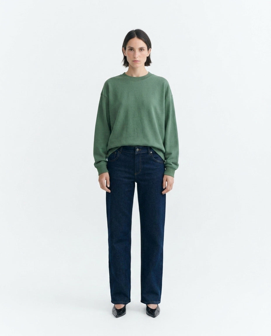 Thinking MU womens vegan T-Shirt Freire Oversized Green