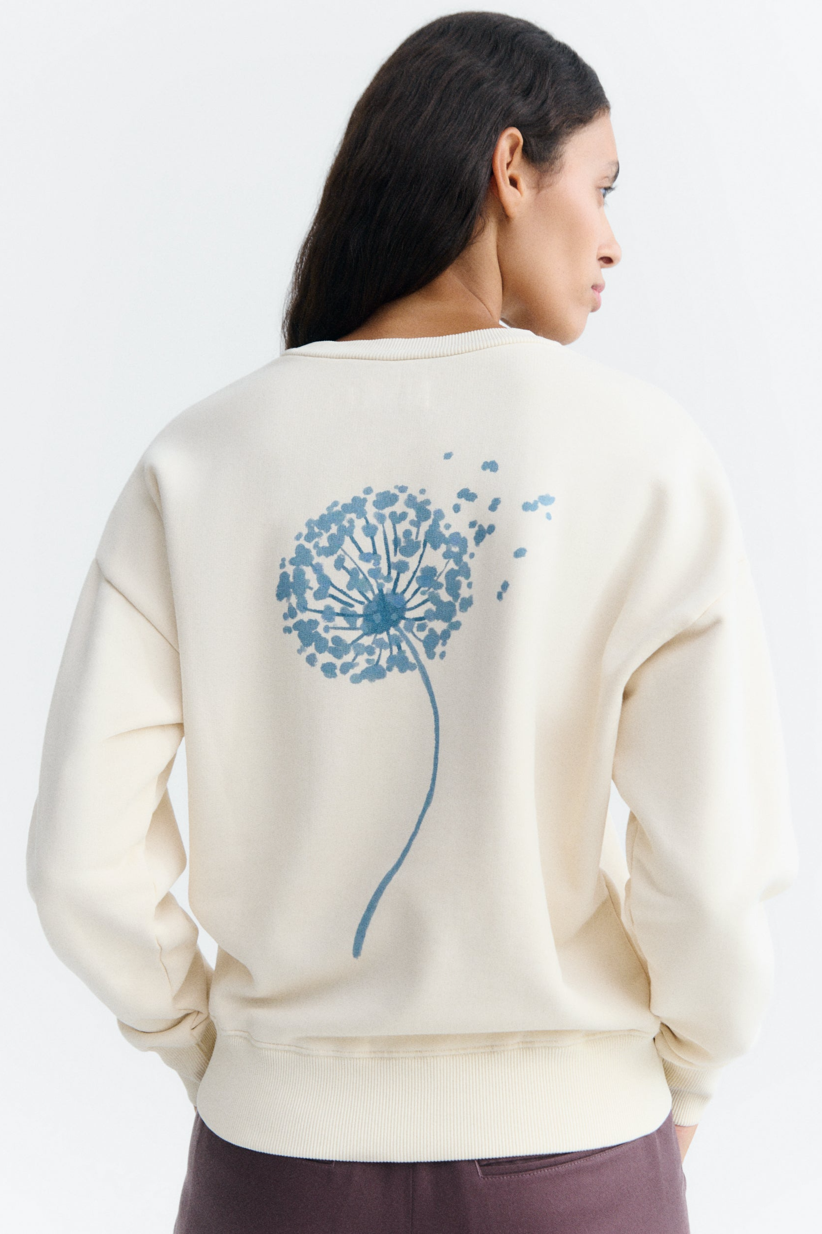 Thinking MU womens vegan Sweatshirt Jodie Dandelion Ecru