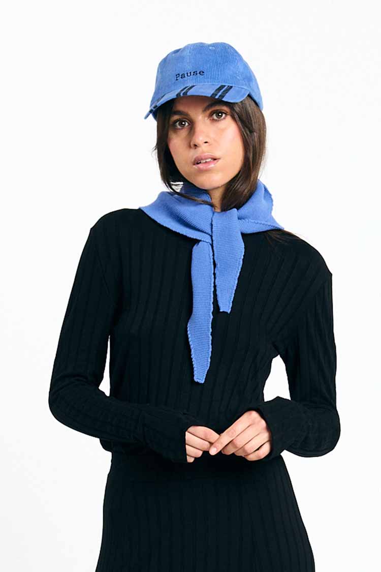 SUITE13LAB womens vegan Scarf Alma Mid Blue