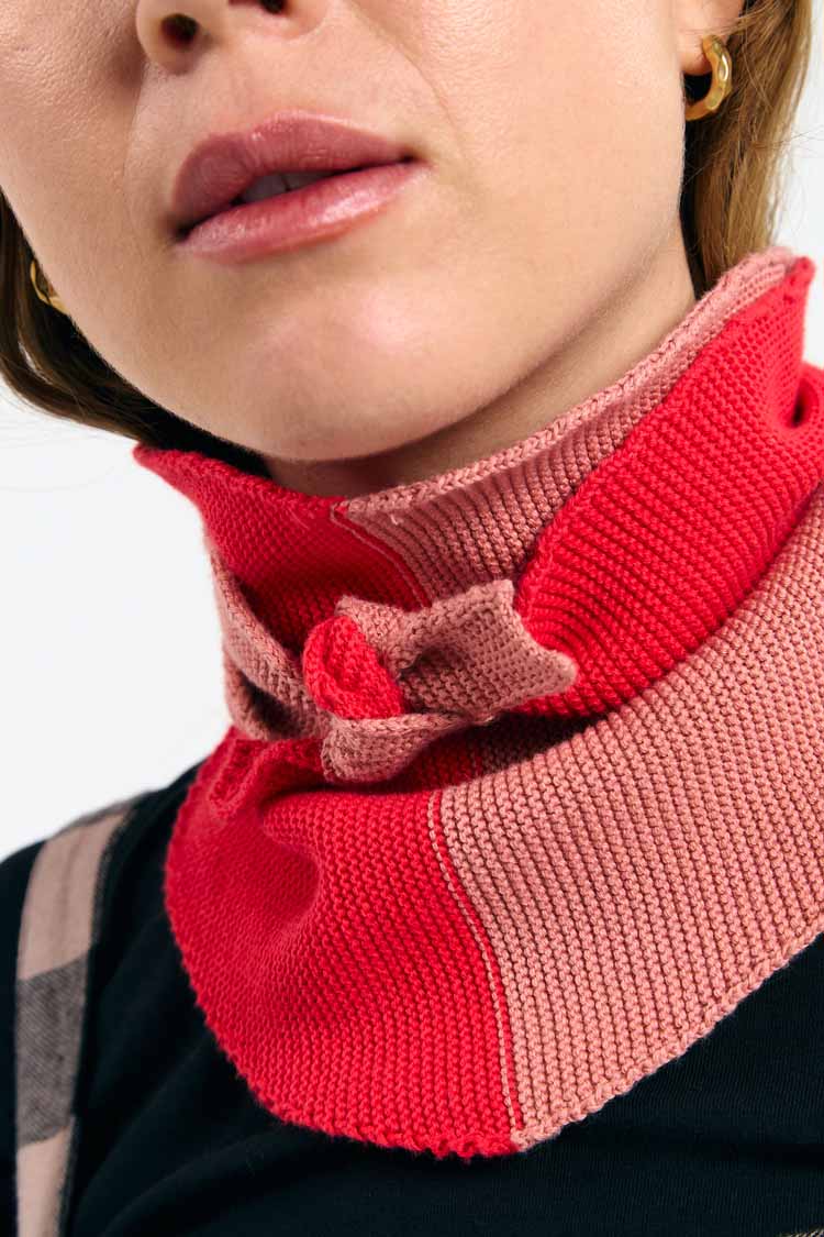 SUITE13LAB womens vegan Scarf Alma Bicolor Red