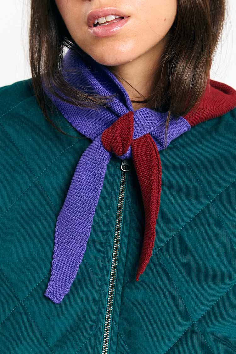 SUITE13LAB womens vegan Scarf Alma Bicolor Brick