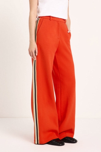 Lanius womens vegan Pants Fire Contrast Red