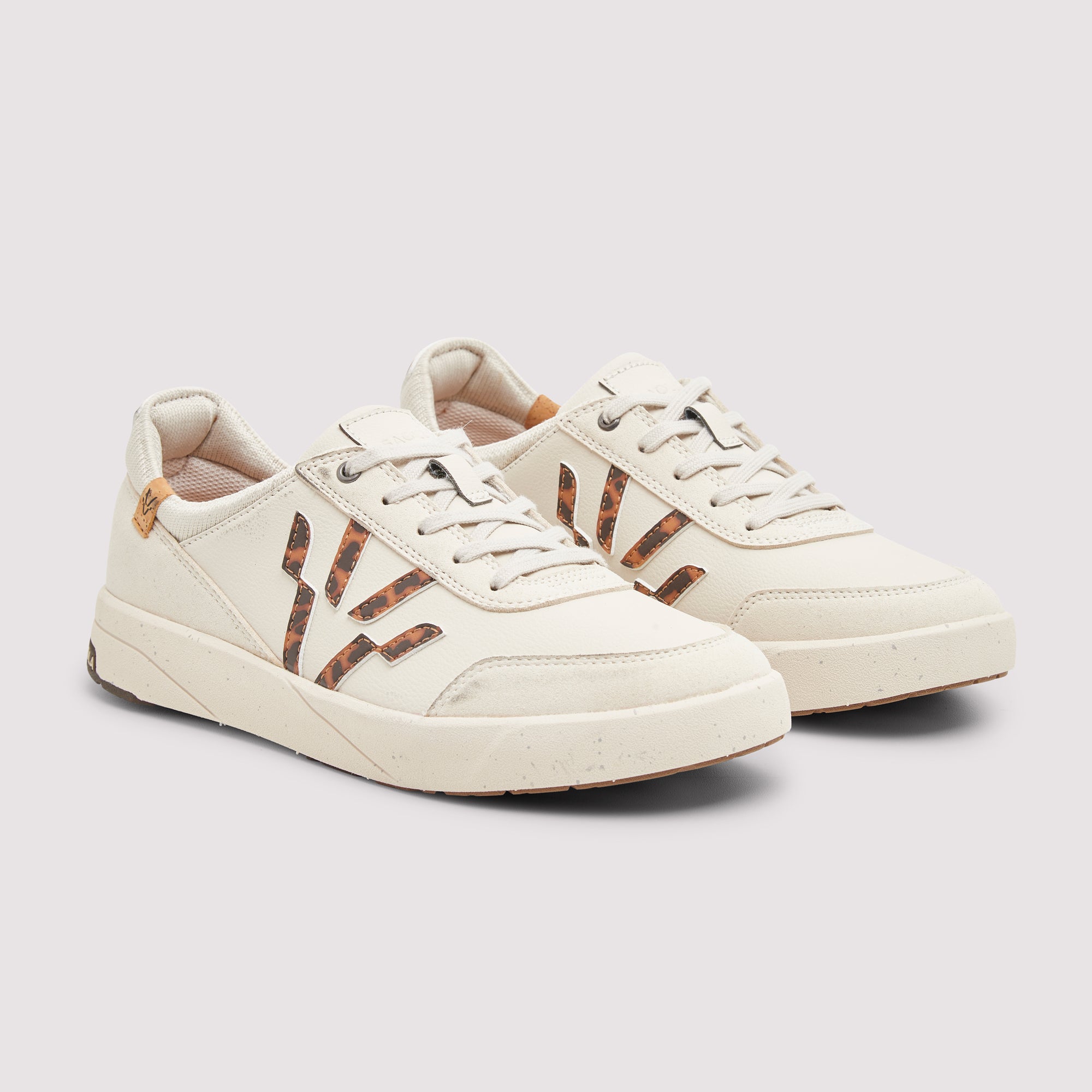 SAOLA womens vegan Sneakers Women Cali Sand/ Leopard