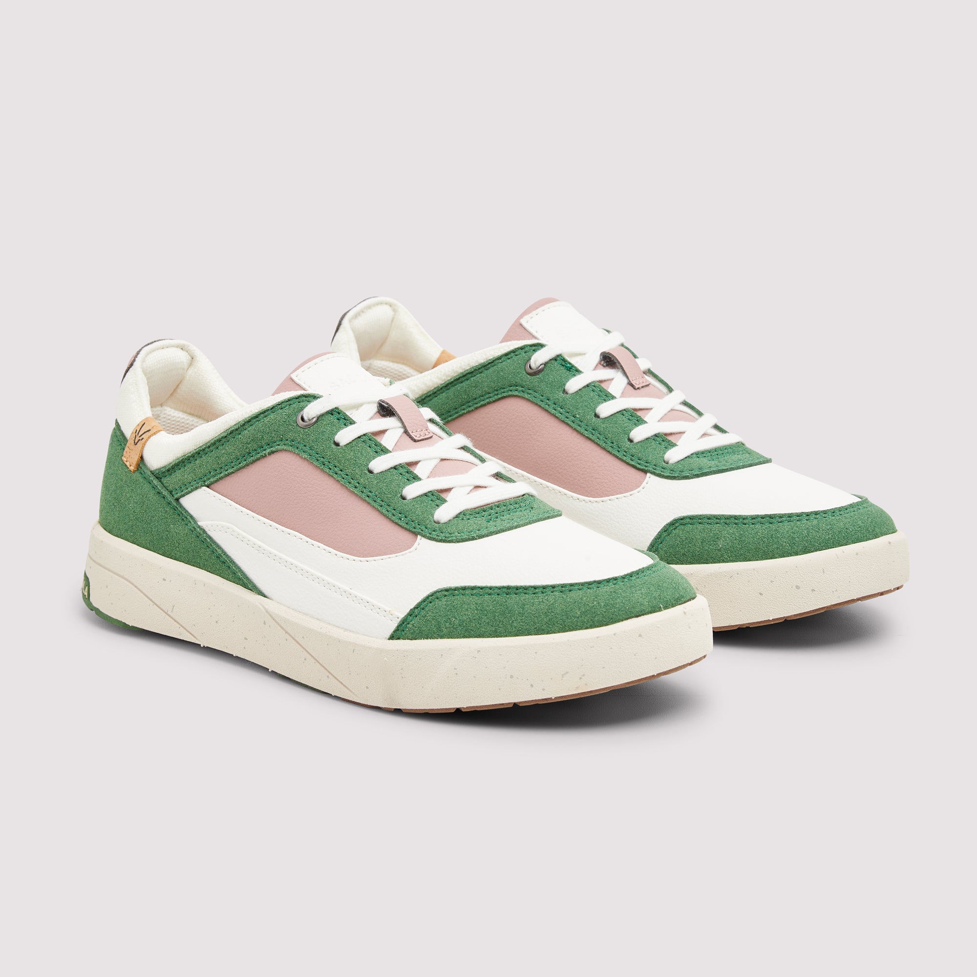 SAOLA womens vegan Sneakers Women Quito Green/ Rose