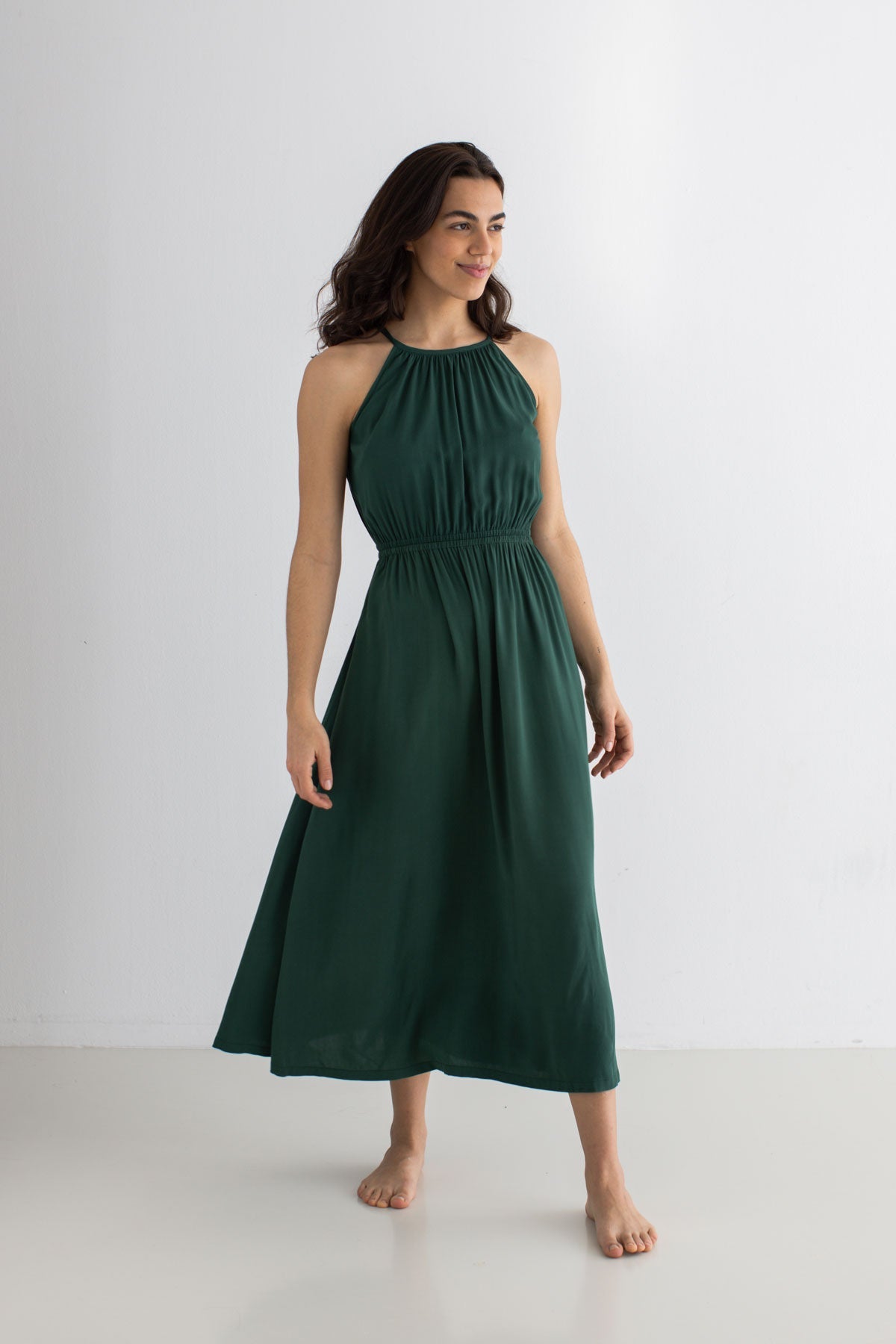 TWOTHIRDS Damen vegan Kleid Soneva Garden Green
