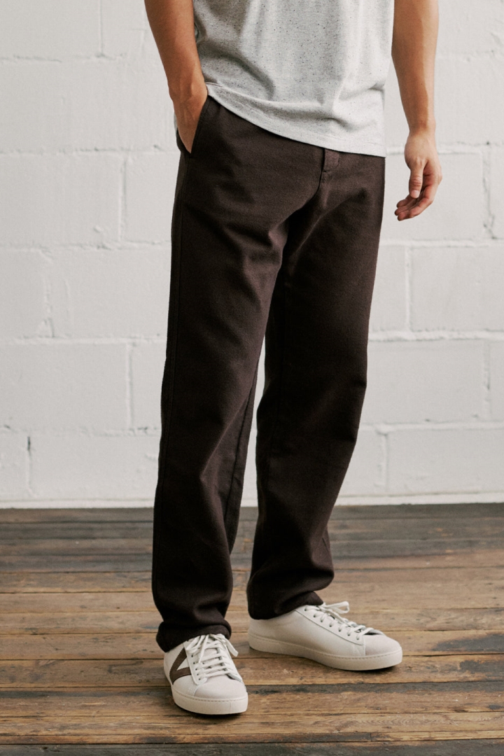 TWOTHIRDS men vegan Pants Sibsey Dark Brown