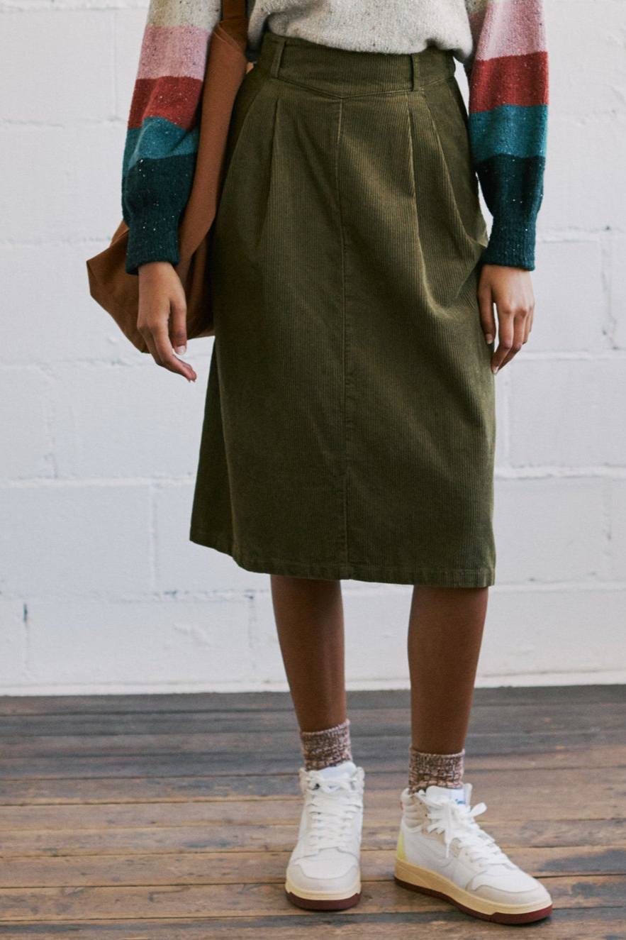TWOTHIRDS womens vegan Skirt Kirala Light Olive