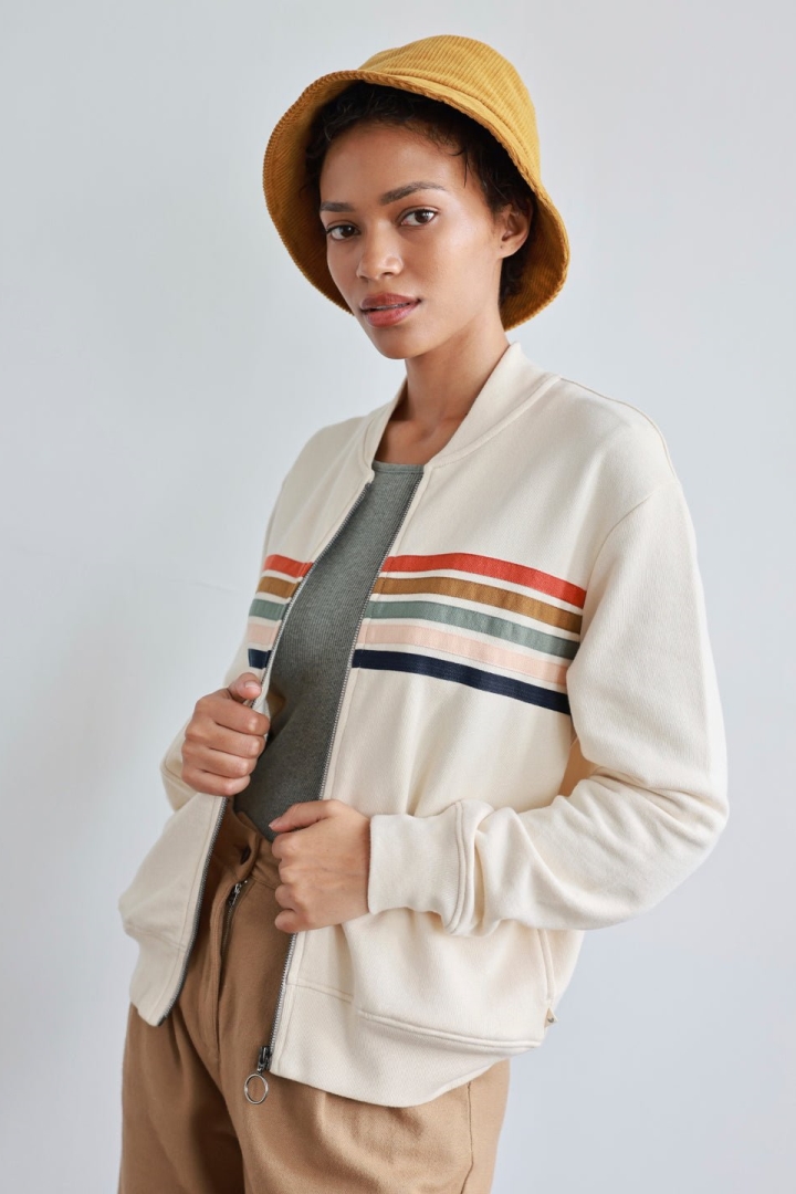 TWOTHIRDS womens vegan Jacket Penjuku Ecru