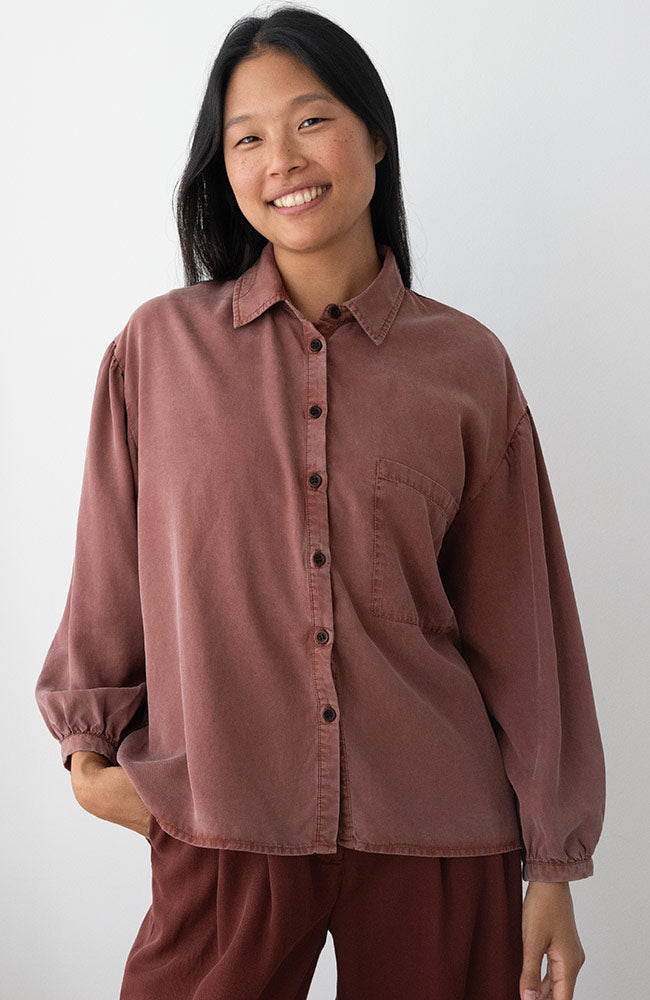 TWOTHIRDS womens vegan Blouse Recco Wine