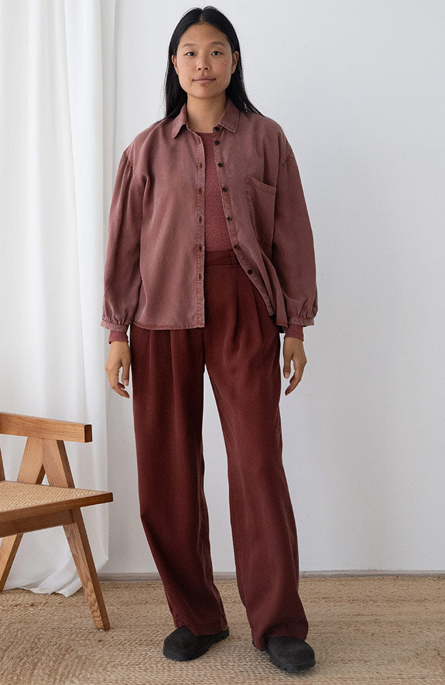 TWOTHIRDS womens vegan Blouse Recco Wine
