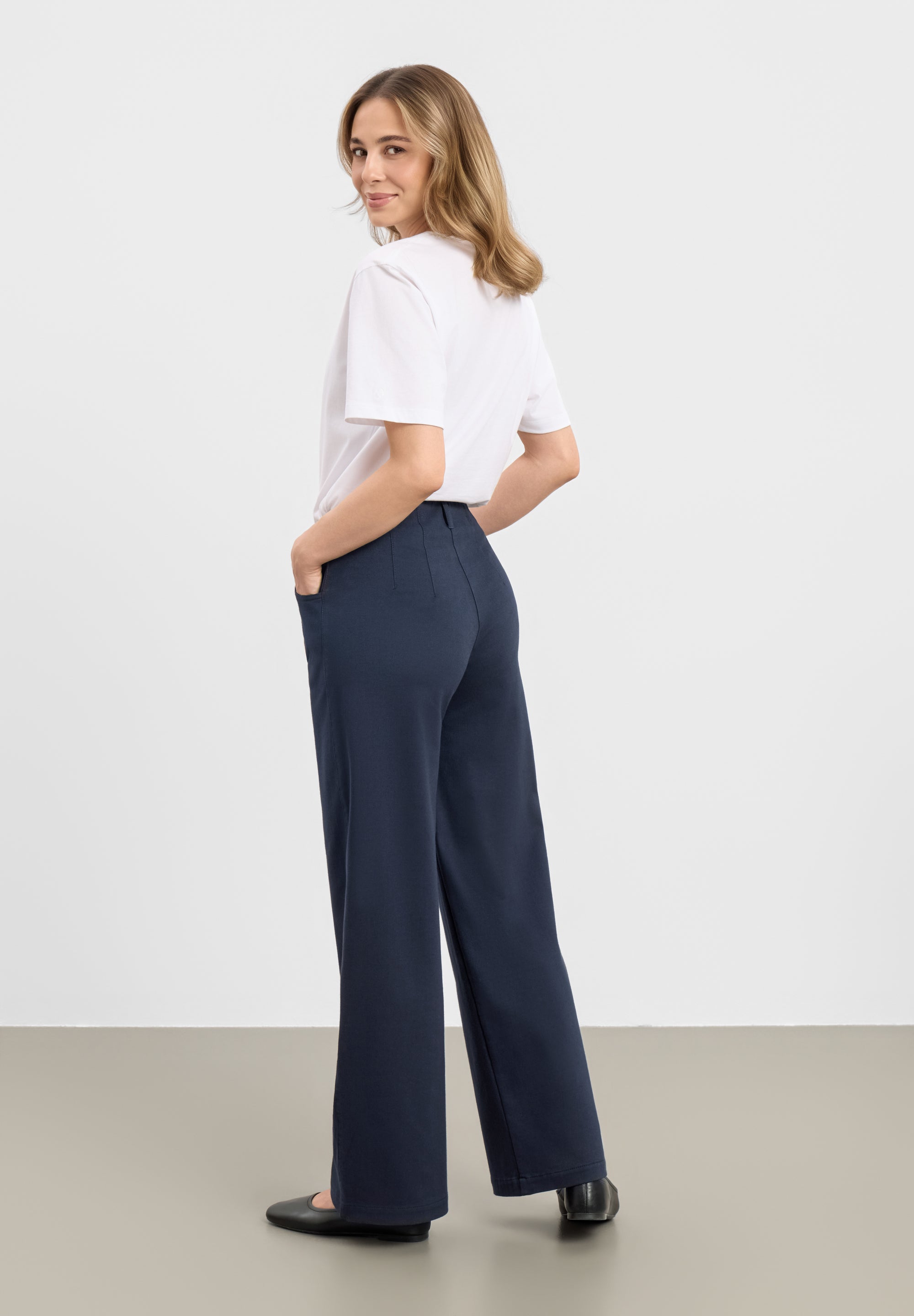 LAURIE womens vegan Pants Donna Loose Ml Navy