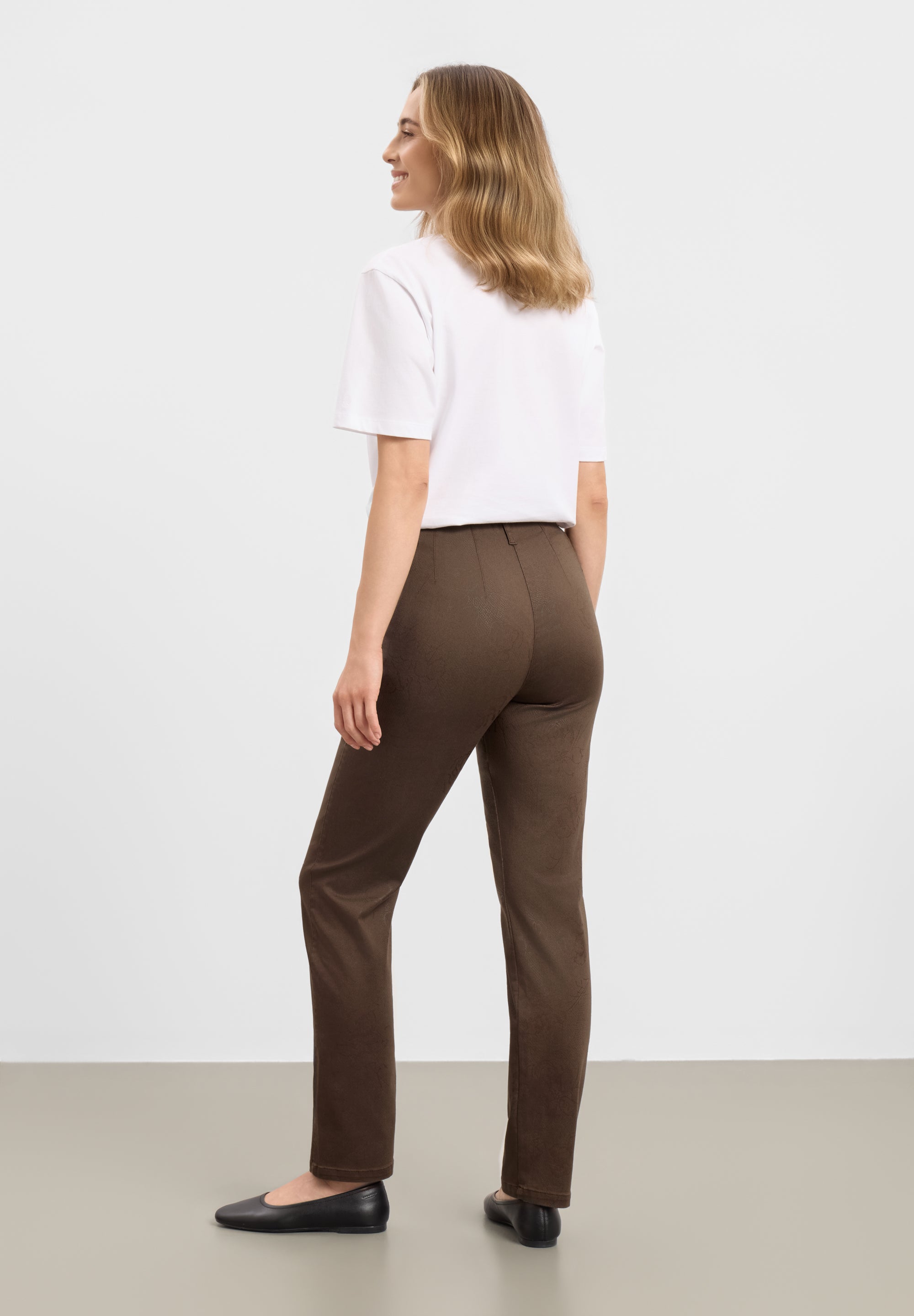 LAURIE womens vegan Pants Taylor Regular Ml Brown Bloom Print