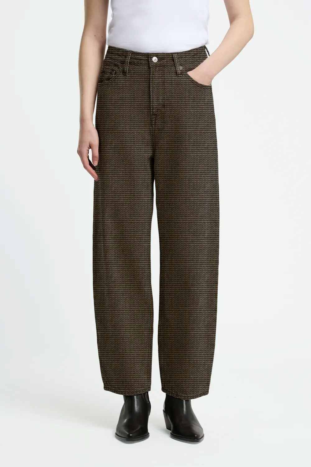 Kings of Indigo Damen vegan Hose Leila Cord Dewintery-Braun
