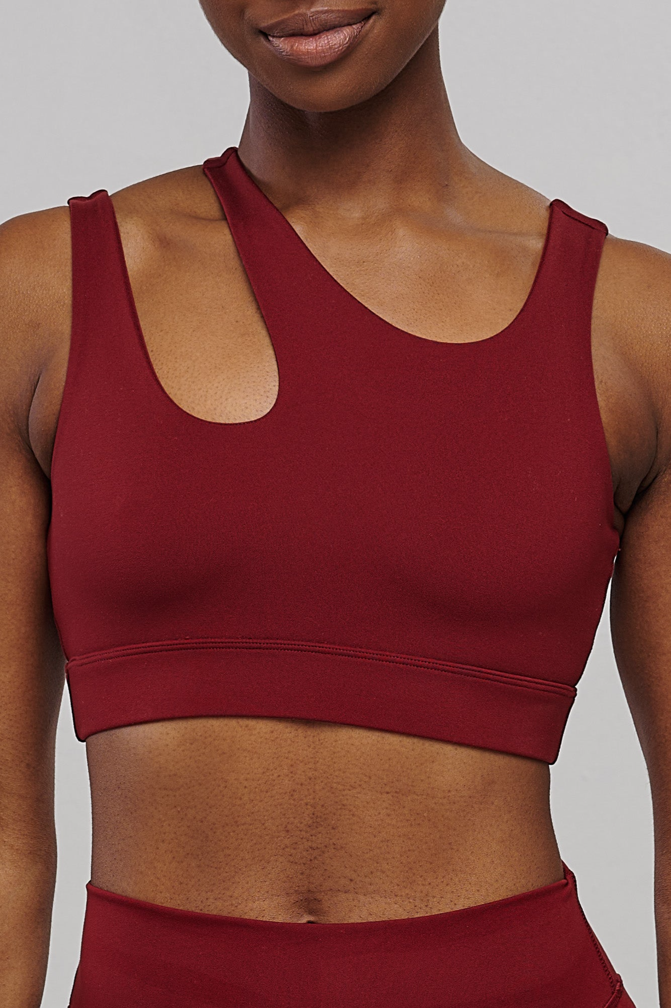 SEAAV womens vegan Bra Cut Out Coastal Cranberry